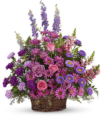 Gracious Lavender Basket from Bakanas Florist & Gifts, flower shop in Marlton, NJ